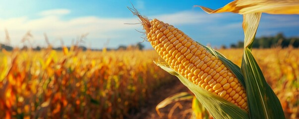 Close-up of ripe corn on the