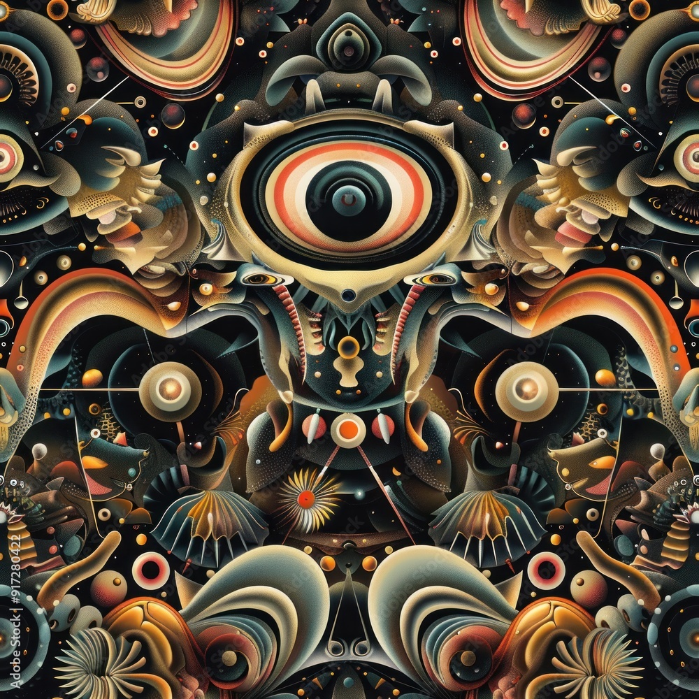 Canvas Prints abstract cosmic eye pattern.