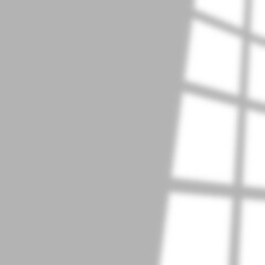 The light from the window shines on the wall, Sunlight drop on window, window shadow light, window silhouette, shadow overlay effects 