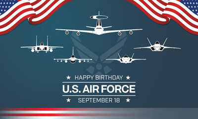 US Air Force Birthday design. Vector illustration