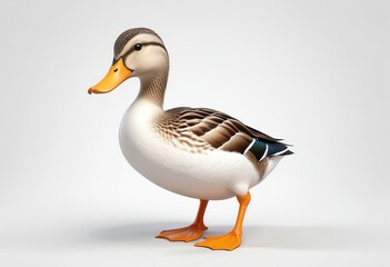Obraz premium duck on white background