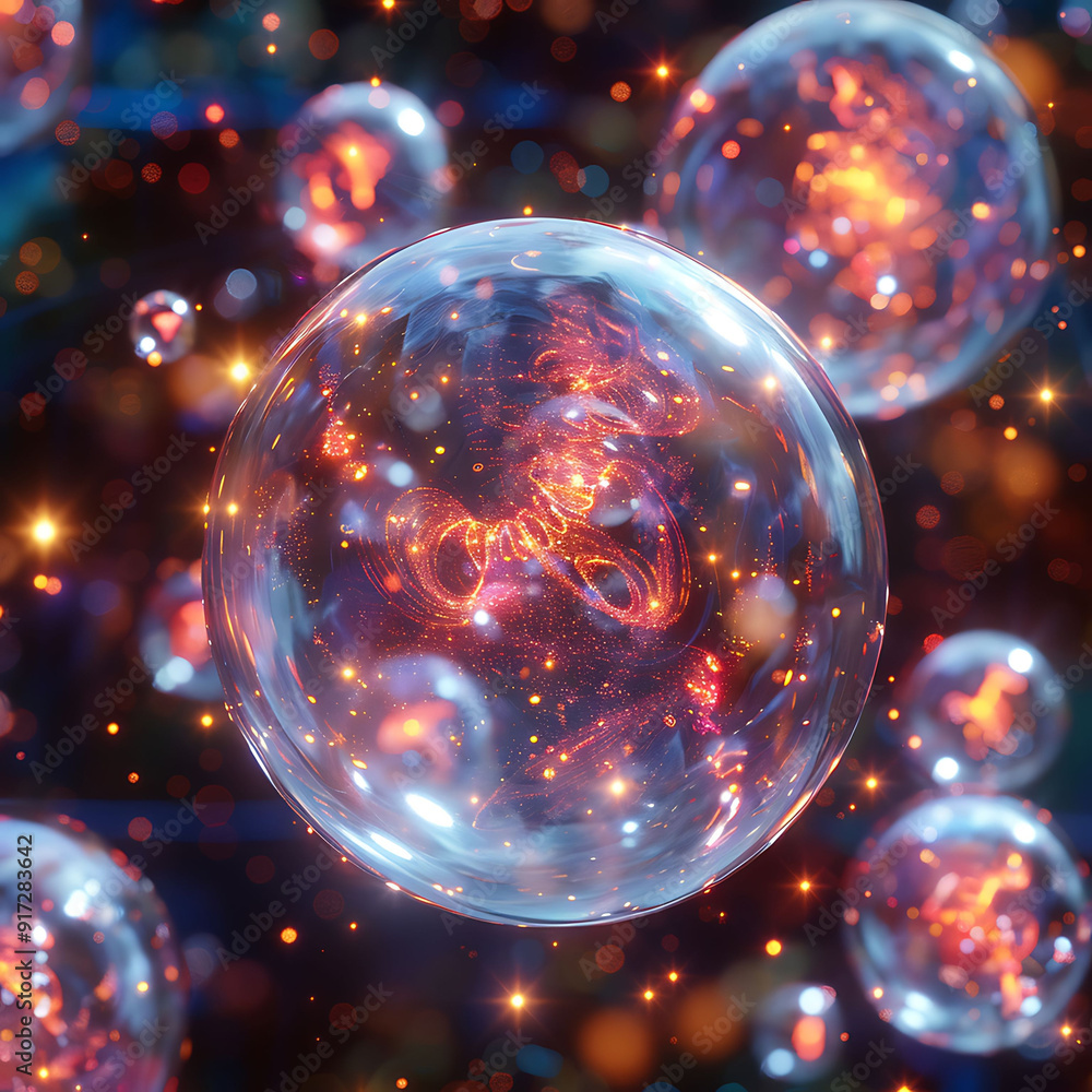 Poster delving into concept of quantum superposition explaining how particles can exist in multiple states 