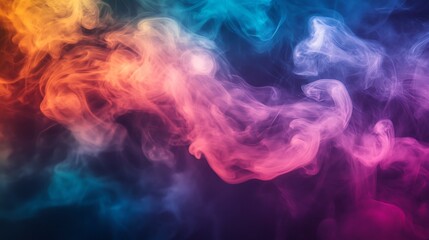 Fototapeta premium Abstract Swirling Smoke in Vibrant Colors