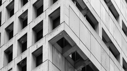 Building's Brutal Architecture: Lines, Patterns, and Textures