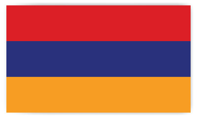 Obraz premium Armenia flag official colors and proportion Vector illustration