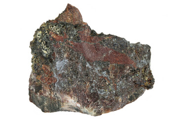clausthalite from Schneckenstein, Vogtland, Germany isolated on white background