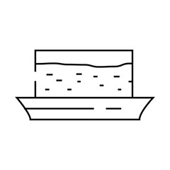 cake dessert line icon vector. cake dessert sign. isolated contour symbol black illustration