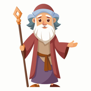recommend clip art: Moses holding wooden staff