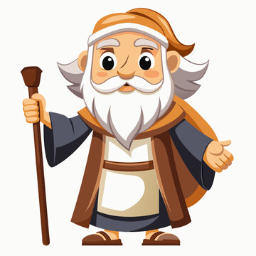 recommend clip art: Moses holding wooden staff
