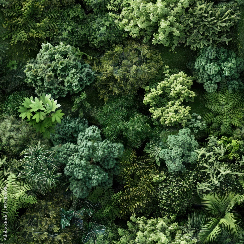 Canvas Prints Lush Green Foliage Texture.