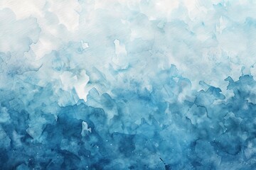 Fototapeta premium Abstract Watercolor Painting in Shades of Blue