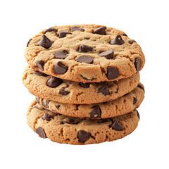 Stacked chocolate chip cookies 