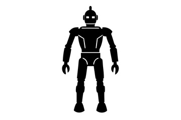 AI Robot Silhouette Vector Illustration Clipart Design