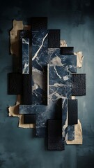 background marble stone black texture color dark abstract grunge surface wall pattern paper textured old leather blue wallpaper