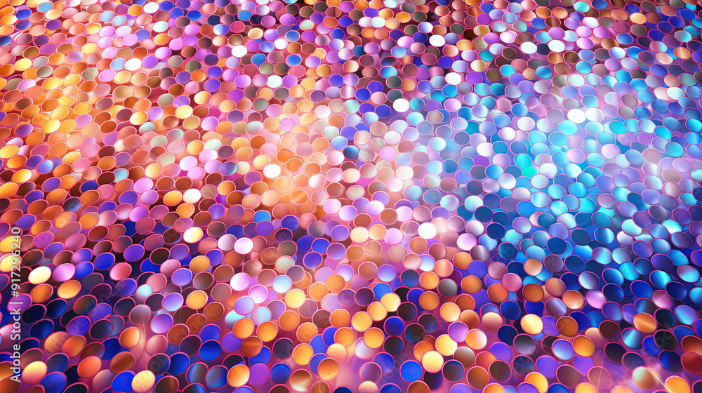 Poster abstract glitter background with rainbow colored sparkling particles