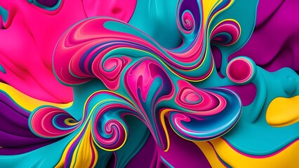 Fototapeta premium Abstract colorful fluorescent neon background. Organic lines as abstract wallpaper background design