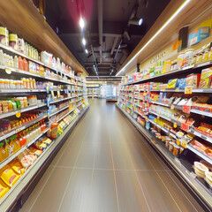 rack in shopping mall or supermarket