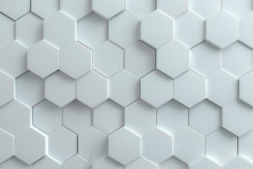 Fototapeta premium Abstract White Hexagon Pattern Background