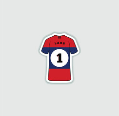 Get a sticker with a unique design of the Laos football jersey! A stylish and vibrant accessory for fans. Show your support for your favorite team!