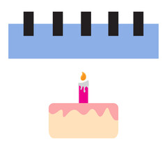 birthday cake with candles