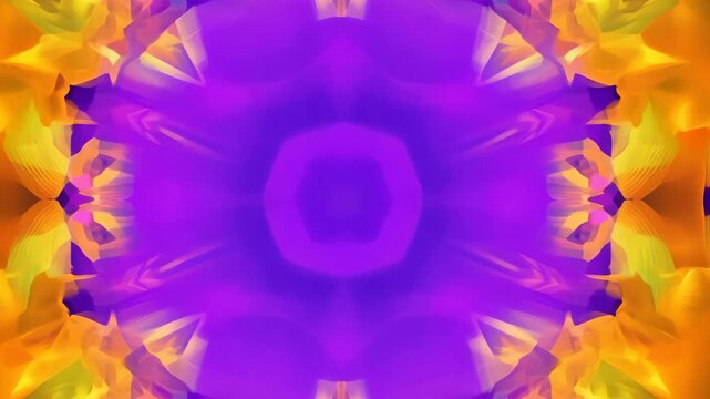 Kaleidoscope of Bright Colors Morphing in Continuous Loop