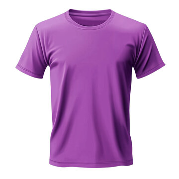 puple t-shirt  mockup isolated on transparent or white background
