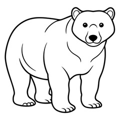Fototapeta premium Detailed Line Art of a Polar Bear