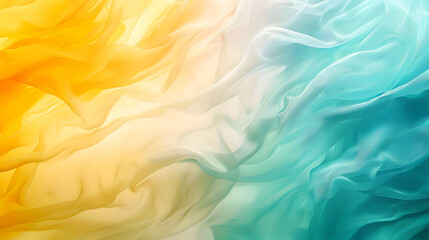 Obraz premium Mustard and aqua abstract curved background