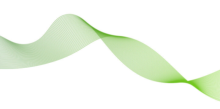Abstract green waves background,Abstract green wavy lines. Colorful vector background.green wave melody lines on white background,Abstract green wave lines pattern background. green wave lines frame,