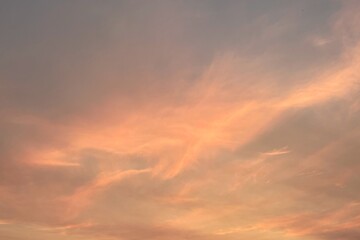 Sunset with clouds with a red background, image with clouds