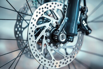 Obraz premium Close-up photo of a bicycle. Beautiful simple AI generated image in 4K, unique.