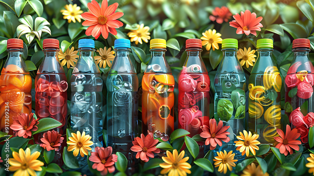 Aufkleber develop poster that highlights the importance of reducing singleuse plastics and promoting reusable 