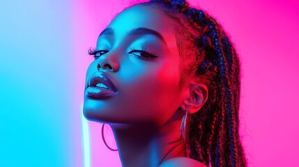 Radiant Portrait of a Black Woman in Ethereal Glow, Surrounded by Soft Light, Emphasizing Beauty and Strength, Inviting Reflection and Inspiration