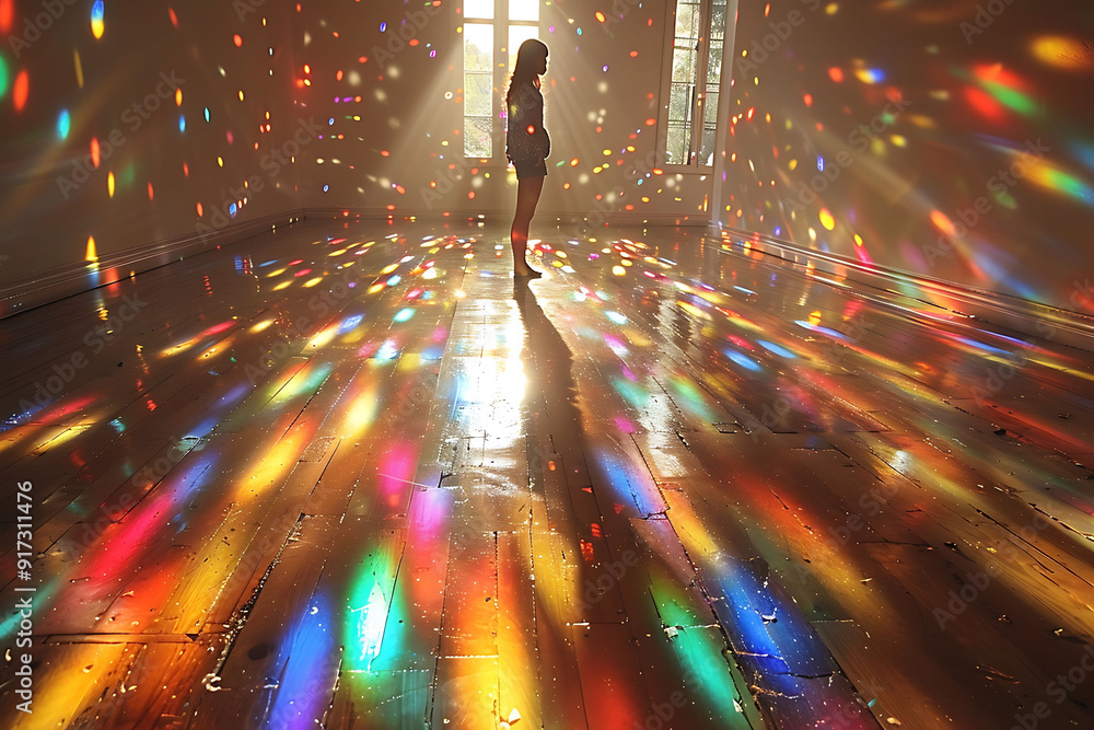 Aufkleber discussing behavior of light as it interacts with various optical elements like lenses and mirrors e
