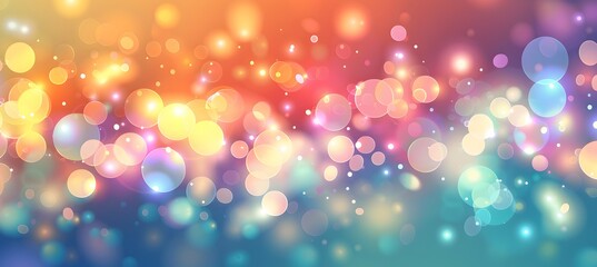 Obraz premium Abstract pastel bokeh lights background with colorful glow effect on transparent isolated vector illustration. Vector illustration. Isolated, 