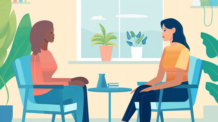 Mentorship Moments: A mentor and student engaged in discussion or guidance with space for mentoring tips or encouragement