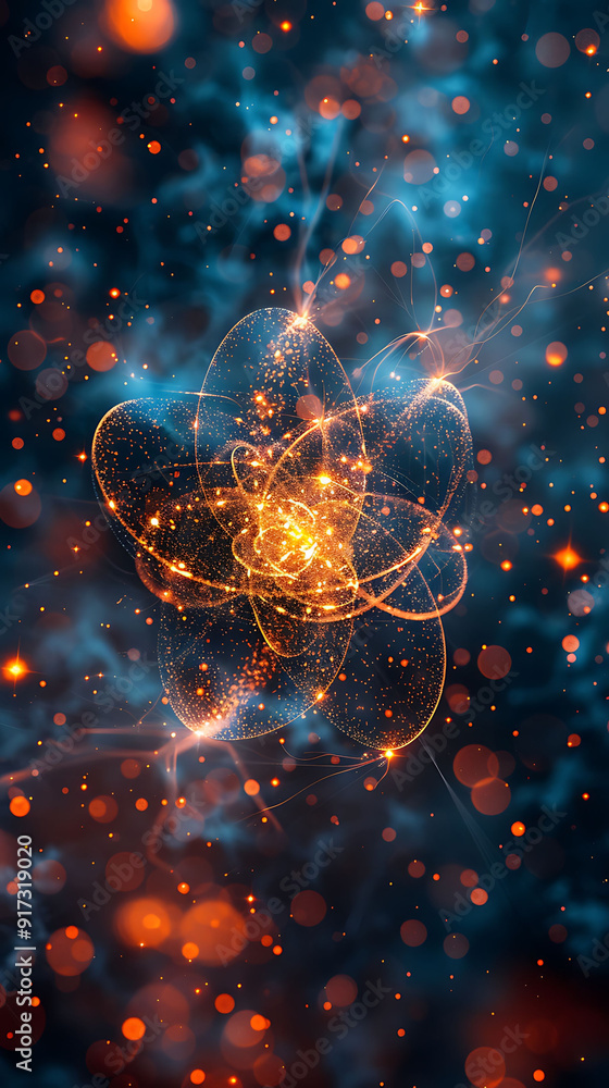 Poster concept of quantum entanglement highlighting its implications for quantum computing and secure commu
