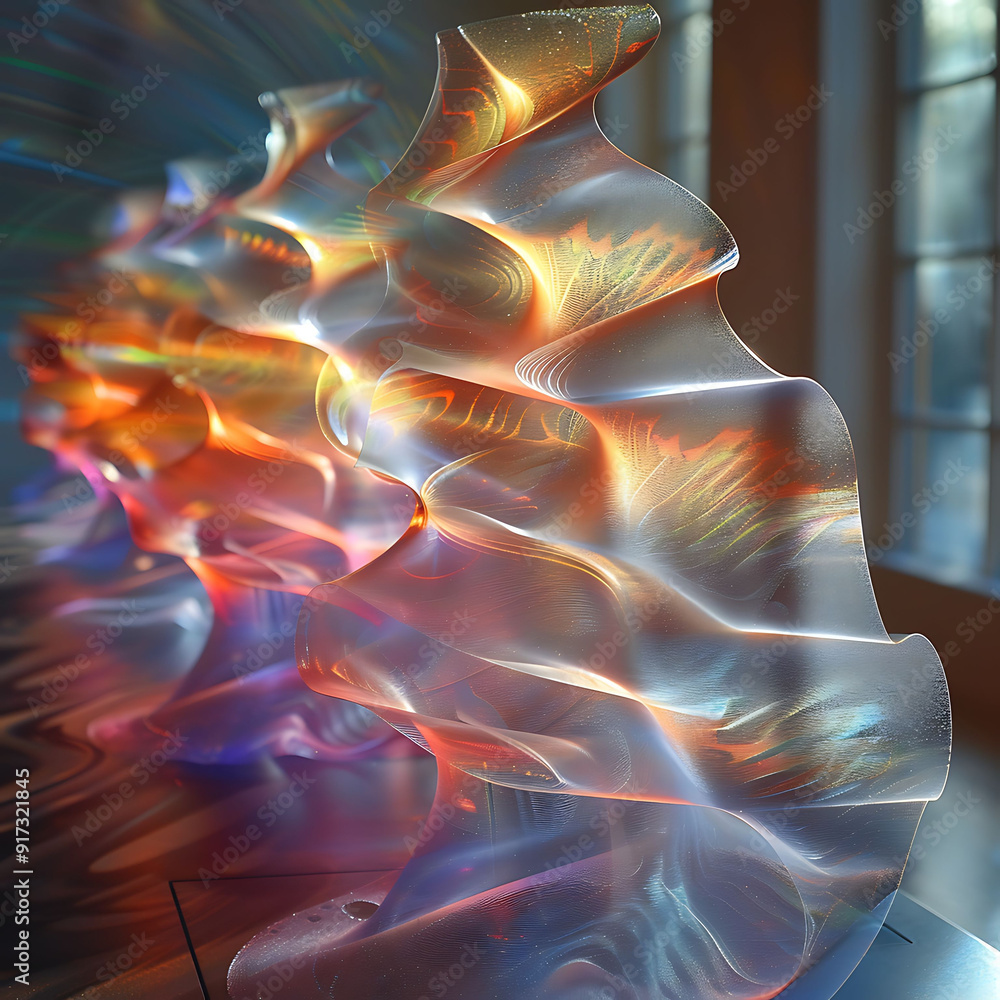 Poster exploring wave nature of light detailing diffraction and interference phenomena observed in doublesl