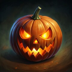 halloween pumpkin on black