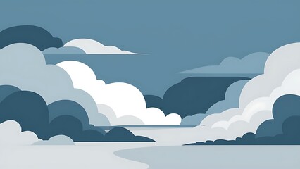 A serene and soft clouds that create a tranquil and minimalist aesthetic, perfect for a calming wallpaper background.