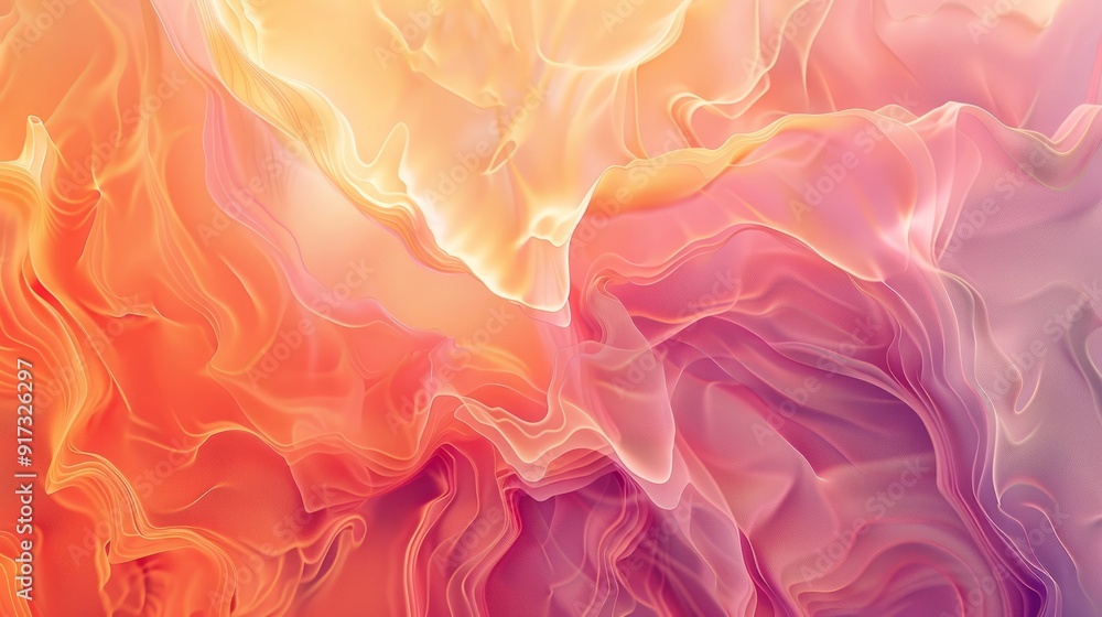 Poster abstract liquid gradient background in warm tones with subtle grainy texture