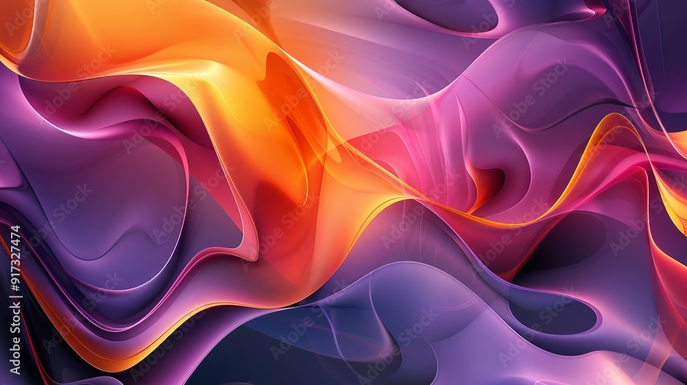 Poster abstract background with smooth shapes