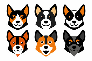 set of icons related mascot fish logo Vector design