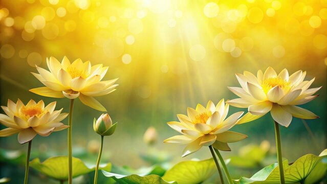 Yellow summer flower floral background featuring Lotus tenuis flowers, Lotus tenuis, yellow, floral, background, summertime