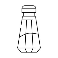 salt in salt shaker line icon vector. salt in salt shaker sign. isolated contour symbol black illustration