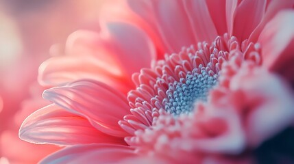 Close-up of a pink flower's delicate petals and center