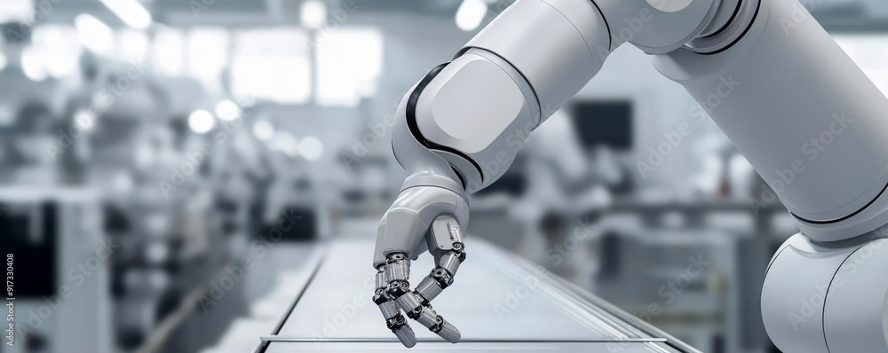 Poster humanoid robots perform repetitive tasks in manufacturing, increasing efficiency