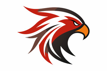 Set of icons related to mascot eagle head vector design