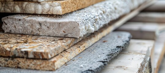 Close Up of Eco-Friendly Insulation Materials for Sustainable Building Projects