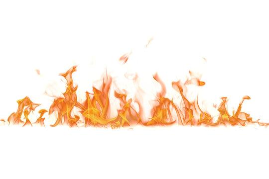 Campfire flame element on a transparent background, PNG
